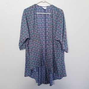 LulaRoe Cardigan With Geometric Pattern Size Med